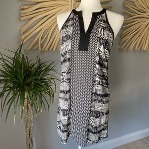 SOLD - Monteau - sleeveless dress black & white - XS